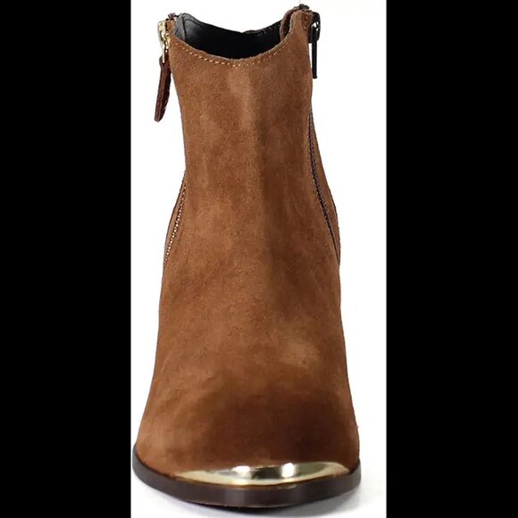 NEW  DIBA TRUE Suede Swing Low Western Booties cognac for women 462tn - Picture 5 of 12